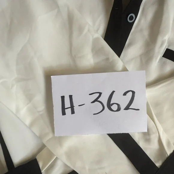 Allegra K Collared Button Down Blouse Top Long Sleeve Office Career NWT Size XS - Picture 9 of 9